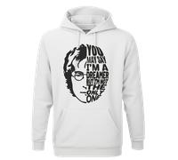 JOHN LENNON FACE Felpa Con Cappuccio HOODIES ROCK BAND MUSIC IMAGINE