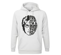 JOHN LENNON FACE Felpa Con Cappuccio HOODIES ROCK BAND MUSIC IMAGINE
