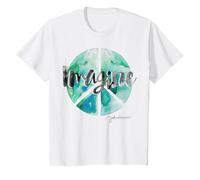 John Lennon - Segno di Pace Maglietta, Bambini, Bianco, 4 Anni