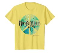 John Lennon - Segno di Pace Maglietta, Bambini, Limone, 4 Anni