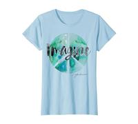 John Lennon - Segno di Pace Maglietta, Donna, Celeste, S