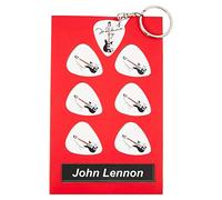 John Lennon, set regalo per plettro per chitarra, 6 plettri per artisti, 1 portachiavi per artista
