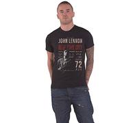 John Lennon T Shirt NYC 72 Logo Nuovo Ufficiale Uomo Nero Size M