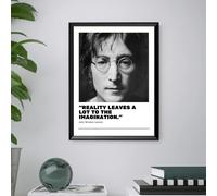 John Lennon, The Beatles - Quadro Stampa Poster Musica Vintage con cornice