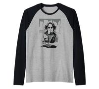 John Lennon Vintage Old School 70s Rock Legend Maglia con Maniche Raglan