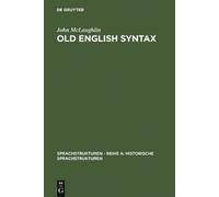 John McLaughlin Old English Syntax (Copertina rigida)