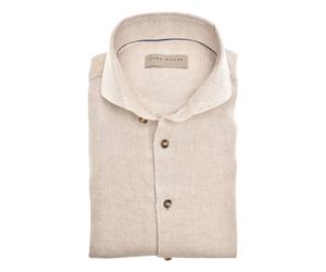 John Miller - Camicia in Lino Slim Fit - - Shirts - Uomo - Beige - L