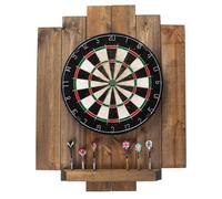 John Paddle Wooden Surround Dart Protezione da Parete in Legno nel loft Stile retrò Vintage (Silver)
