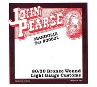 John Pearse® Strings »2080L LIGHT CUSTOMS - MANDOLINE - 80/20 BRONZE - LOOP END« Corde per Mandolino - 010/038