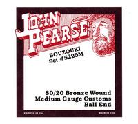 John Pearse® Strings »5225M MEDIUM CUSTOMS - BOUZOUKI - 80/20 BRONZE - BALL END« Corde per Bouzouki - 013/044