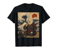 John Pork Samurai Guerriero Giapponese Ukiyo-e Tea Cerimonia Meme Maglietta
