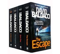 John puller series david baldacci 4 books collection set (zero day,forgotten,escape,no man's land)