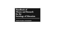 John Richardson Handbook of Theory and Research for the Socio (Copertina rigida)