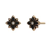 John Richmond - Orecchini a lobo floreali con punto luce - - Accessories - Donna - Giallo - ONE SIZE