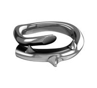 John Richmond, ,Accessories ,Donna ,Grigio ,ONE SIZE Anello a Spirale con Borchie Argentate