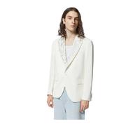 John Richmond - Blazer con Revers Ricamato - - Jackets - Uomo - Bianco - 3XL