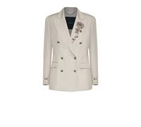 John Richmond - Blazer Doppiopetto con Applicazione Gioiello Floreale - - Jackets - Donna - Bianco - L