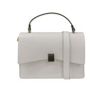 John Richmond Borsa a Mano Donna in Pelle Bianca con Metalleria Argento e Tracolla