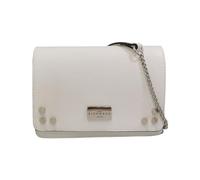 John Richmond Borsa a Tracolla Donna in Pelle Bianca con Borchie e Metalleria Catena Argento