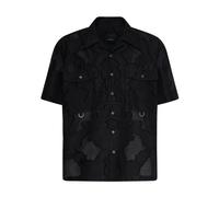 John Richmond - Camicia a Maniche Corte con Motivo Decorativo - - Shirts - Uomo - Nero - L