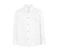 John Richmond camicia manica lunga bambino con logo bianco