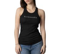 John Richmond canotta donna Verkili con logo strass nero