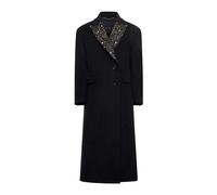 John Richmond - Cappotto Lungo con Revers Decorato - - Coats - Donna - Nero - S