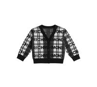 John Richmond cardigan Rauci check con logo nero bianco 8a
