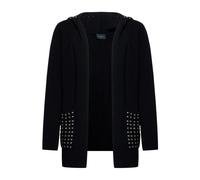 John Richmond - Cardigan uomo nero con cappuccio e dettagli metallici - - Knitwear - Uomo - Nero - M