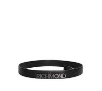 John Richmond - Cintura con Fibbia Logo - - Accessories - Uomo - Nero - 100 CM