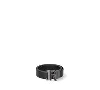 John Richmond Cinture da uomo 100% Vera Pelle. Prodotto artigianale. Made in Italy JR-C63 Nero 115x3,5x0,4 cm