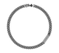 John Richmond - Collana a catena cubana con placca con logo - -Accessories -Donna -Grigio -ONE SIZE