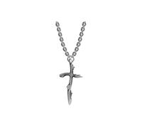 John Richmond - Collana con croce e spine argento grande - -Accessories -Donna -Grigio -ONE SIZE