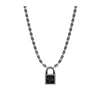 John Richmond - Collana lucchetto con serpente - -Accessories -Donna -Grigio -ONE SIZE