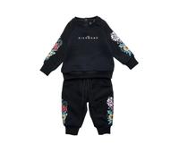 John Richmond completo neonata in felpa con stampe floreali nero