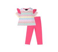 John Richmond completo T-shirt e leggings multicolor fucsia 6m