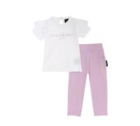 John Richmond completo T-shirt manica corta e leggings bianco lilla 12m