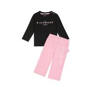 John Richmond completo T-shirt manica lunga e leggings nero rosa 18m