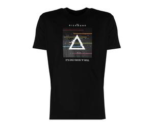 John Richmond - Elegante Magliette con Scollo Rotondo - - Tops - Uomo - Nero - L