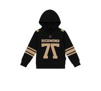 John Richmond felpa con cappuccio stampa logo nero