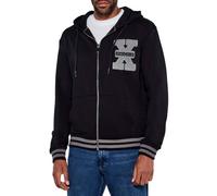 John Richmond felpa con zip e cappuccio nero