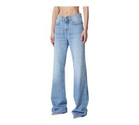 John Richmond - Jeans a zampa con strass e lavaggio chiaro - - Jeans - Donna - Blu - W25