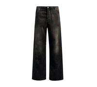John Richmond, ,Jeans ,Uomo ,Nero ,W36 Jeans Regular con Lacerazioni e Scritta 'Rich'