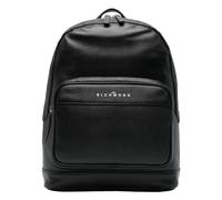 JOHN RICHMOND Lo zaino di John Richmond in pelle soffiano è un accessorio elegante e versatile per l'uomo moderno. Categoricamente nero in pelle Saffiano con stampa logo sul davanti, scomparto frontal