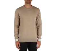 John Richmond maglia girocollo Artuso con logo jacquard beige