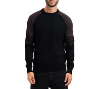 John Richmond maglia uomo colorblock nero grigio