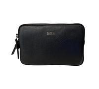 John Richmond Pochette Nera in Pelle Martellata da Uomo - Taglia Unica