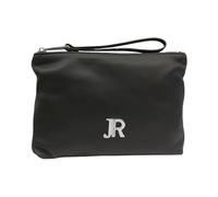 John Richmond Pochette Nero Argento in Pelle Laminata da Donna