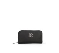 John Richmond Portafoglio Donna Vera Pelle Zip Nero Oro Made Italy