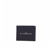 John Richmond Portafoglio Nero con Scritta Logo Bianca da Uomo - Taglia Unica